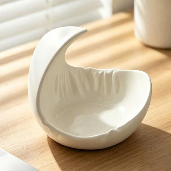 Storage Box Moon Shape Design 3D Printed Organizer Smooth Edges Space Saving Container for Desktop Small