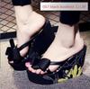 Fashion Summer Beautiful Ladies Super High-Heeled Platform Flip-Flops11cm Beach Shoes Wedding Slippers Women Luxury Heels Slippers