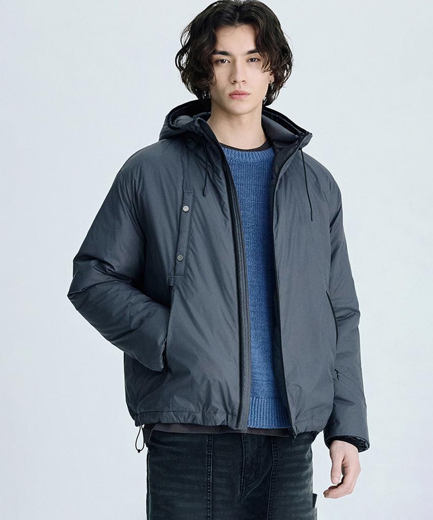 Il Corso Functional Hooded Padded Jacket Charcoal Gray