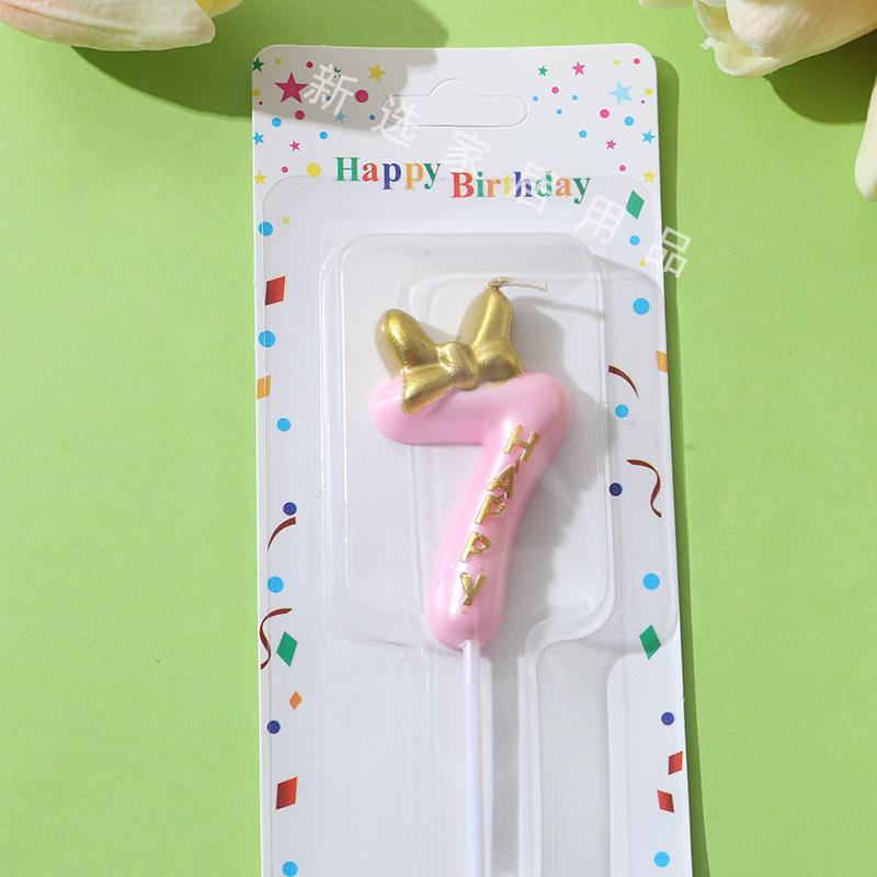 1st Birthday Bow Candle - Little Fairy Cake Decoration