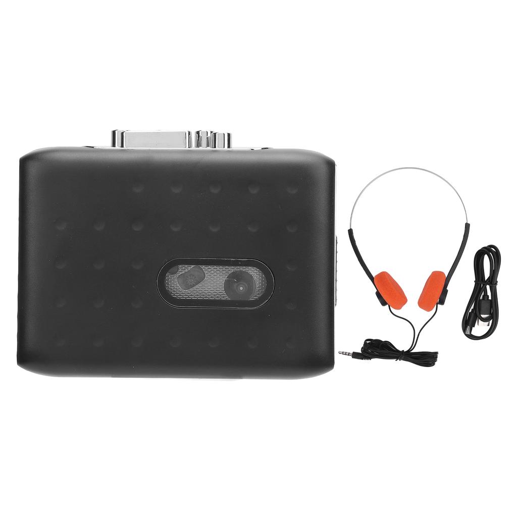 Portable Cassette Tape Recorder Player USB C Cassette To MP3 Converter with Headphone Jack Built In Microphone Reverse