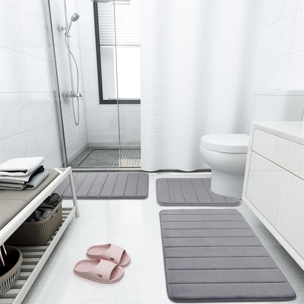 Olanly Non-slip Bath Mat Memory Foam Mat Water Absorbent Shower Carpet Thick Bath Rugs Bathroom Ultra Soft Bathroom Rugs Gadgets