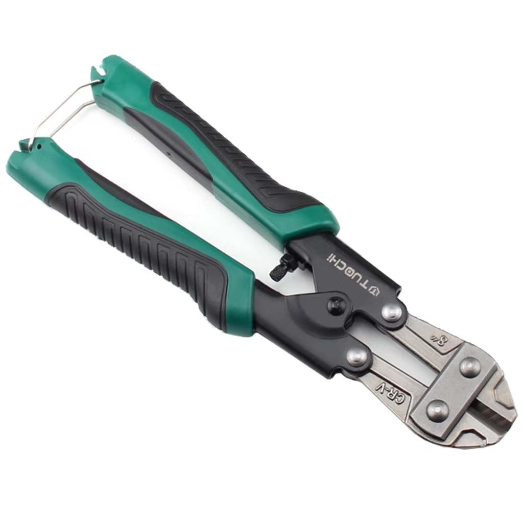 8 Inch Manual Bolt Cutter, Eagle Nose Steel Bar Pliers Wire Rope Cutting Scissors, Max Opening 6mm