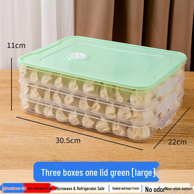 Multi-Layer Fresh-Keeping Dumpling & Wonton Freezing Box for Kitchen