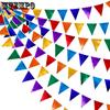DIY Barevné trojúhelníkové vlaječky praporkové bannery pro slavnostní karnevalové Vánoce narozeniny svatbu Halloween svátek vnitřní venkovní párty potřeby