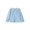 Xiaoyiman Girls' Pure Cotton Double Lapel Shirt