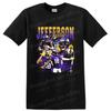 Justin Jefferson T Shirt Minnesota Vikings Football Player Tee Purple