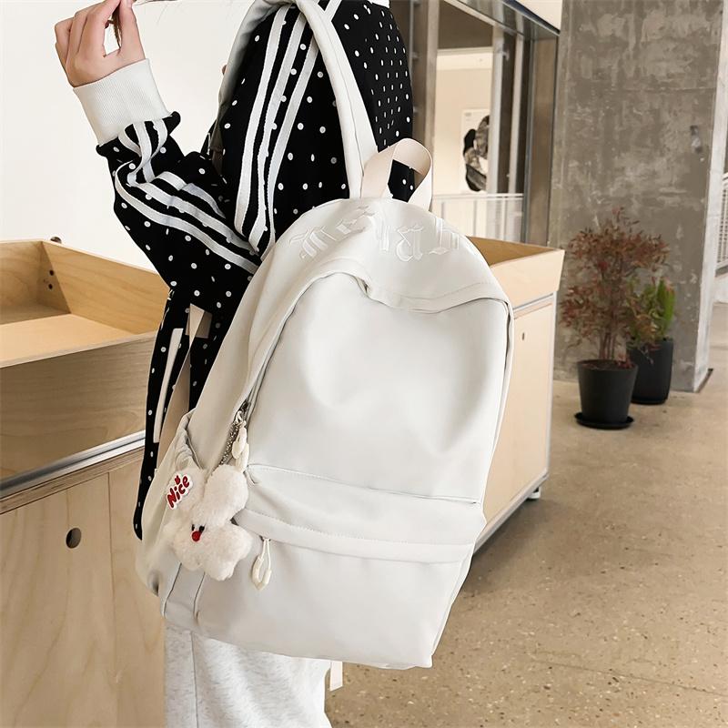 Plecak studencki w jednolitym kolorze dla kobiet o dużej pojemności