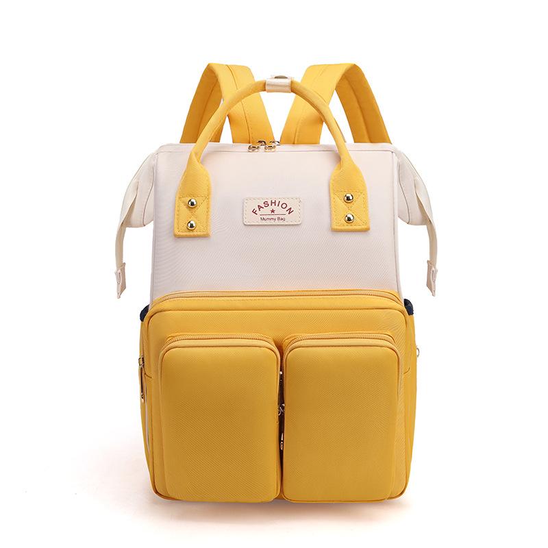 Stylish Multifunctional Mommy Backpack: Handheld & Shoulder Maternity Bag for Convenient Baby Outings