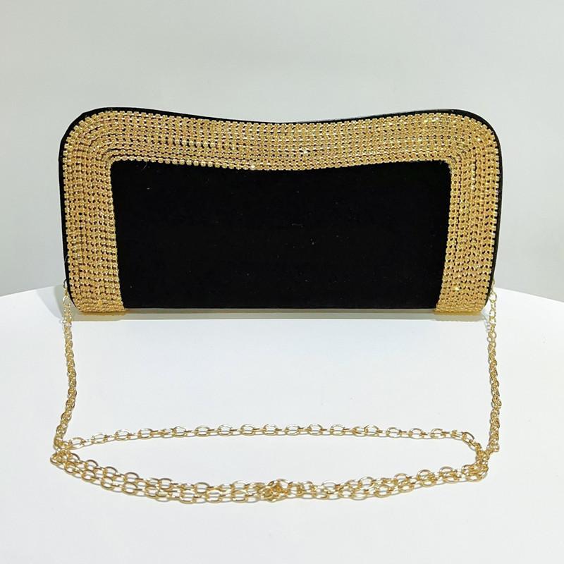 2025 Luxury Retro Velvet Women Wedding Party Evening Clutch Bag Lady Elegant Delicate Diamond Handbags New Fashion Shoulder Bag