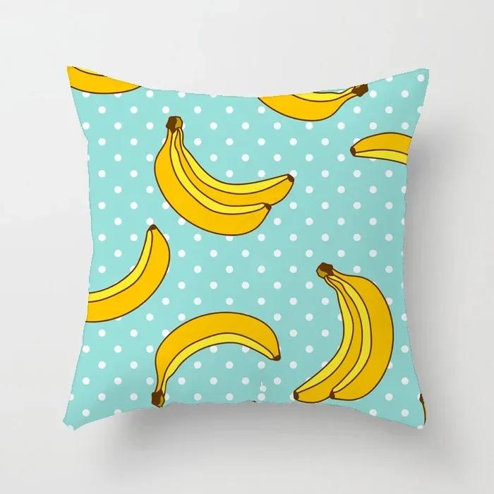 

Fresh Summer Fruit Pineapple Watermelon Print Pillow Cover Office Chair Cushion Cover Fashionable Luxury Home Decoration 66x66cm