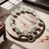 2025 Jadeite Green Jade Rabbit Bracelet: High-End Chinese Style, Year of the Snake, Elegant Women's Niche Beaded Design