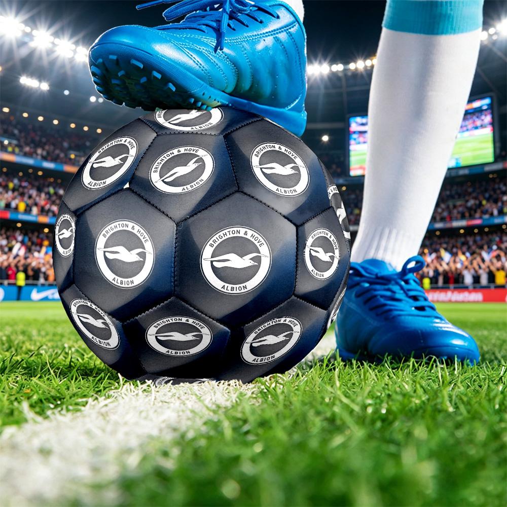 Brighton & Hove Albion FootballPrinted Size 5 Soccer Blbion Football, Anti Slip Adult Match Football Souvenir for Football Fans