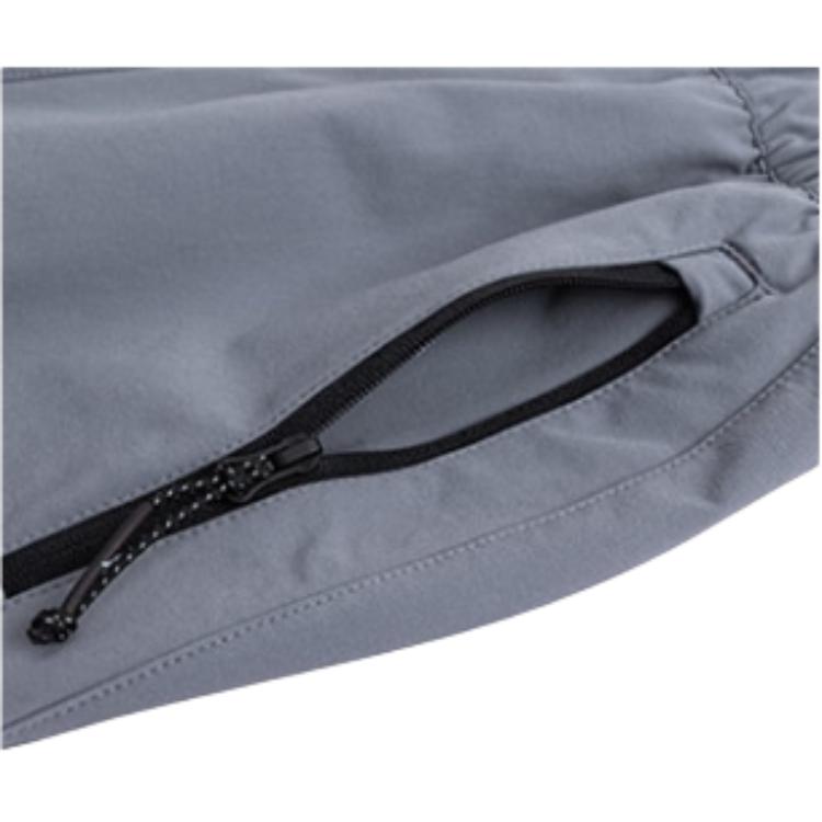 Anta Outdoor Series Solid Color Mid Waist Straight Leg Casual Pants Men Bottoms Pencil-Gray 152416501-2