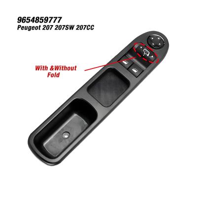 13pin 9654859777 For Peugeot 207 207SW 207CC 2004-2015,With&Without Fold Electric Master Power Window Lifter Control Switch