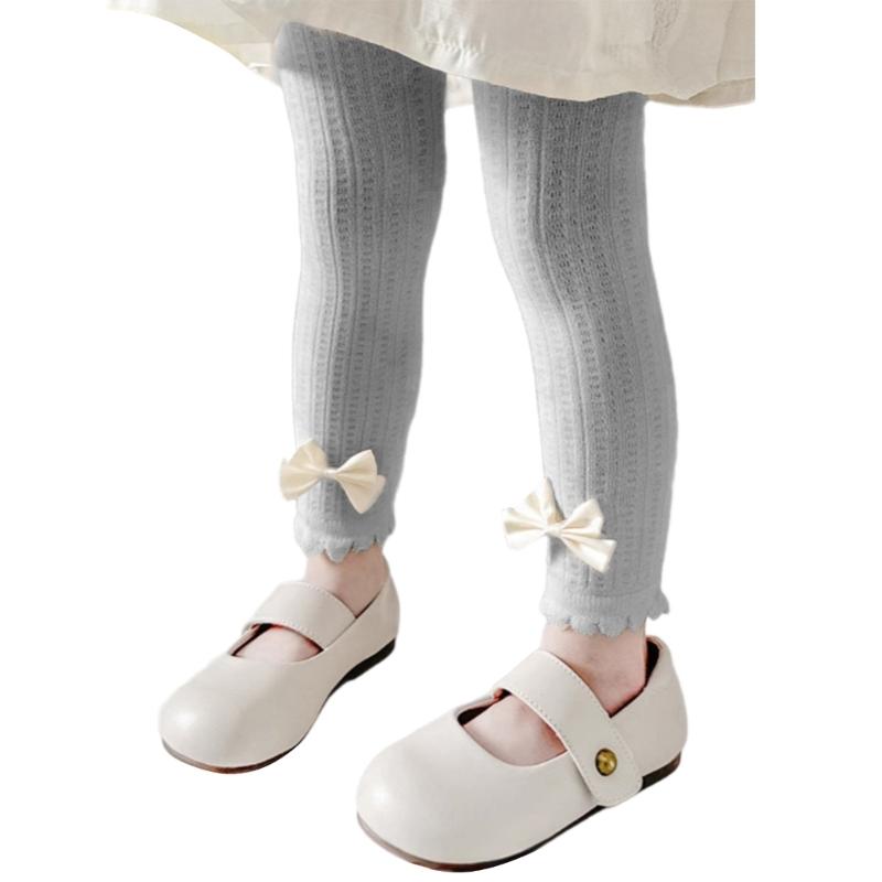 Solid Color Girls Leggings Infants Baby Bottoming Pants 2025 Summer Daughter Child Nine Point Bottoms Kids Tights