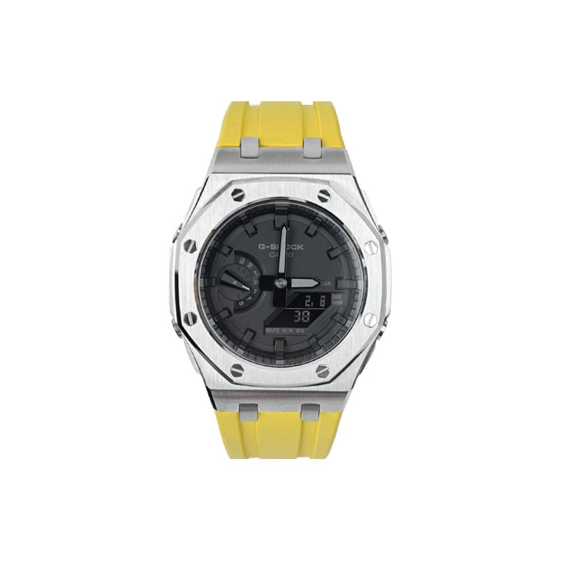 Casio Unisex Liquid Crystal,Analog Dual Display Series Black Watch GA-2100-1A1(Watch1--)