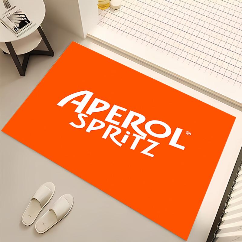 1pc Aperol Spritz Print Area Rug - Soft, Washable Non-Slip Indoor Mat, Living Room, Home Office Decorative Rug,Office Decorative