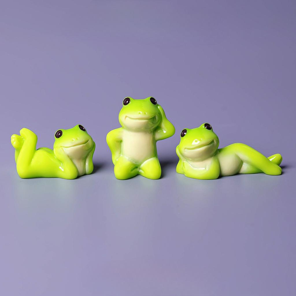 Creative Cartoon, Funny Frog Doll, Micro Landscape Accessories, Resin Crafts, Car Desktop Ornaments