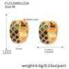 18k Gold-Plated Stainless Steel Plaid Zircon Earrings