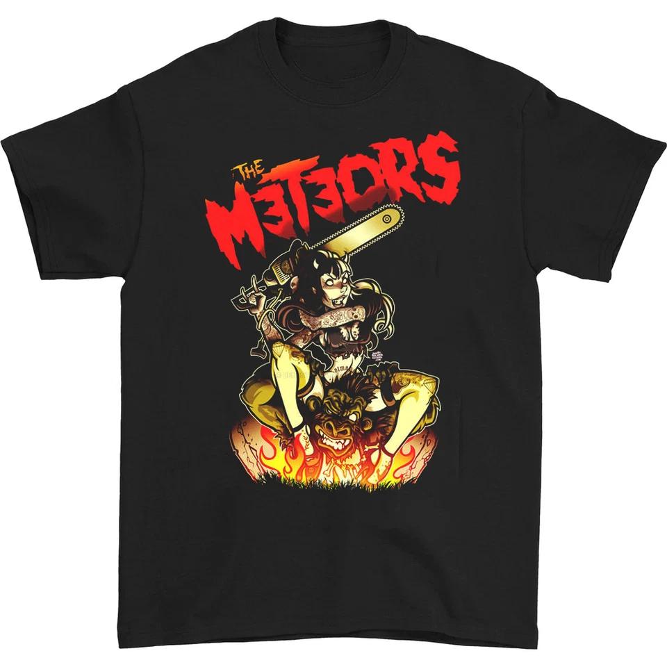 

new The Meteors band poster T-shirt black Short sleeve S-5Xl 2F694 L