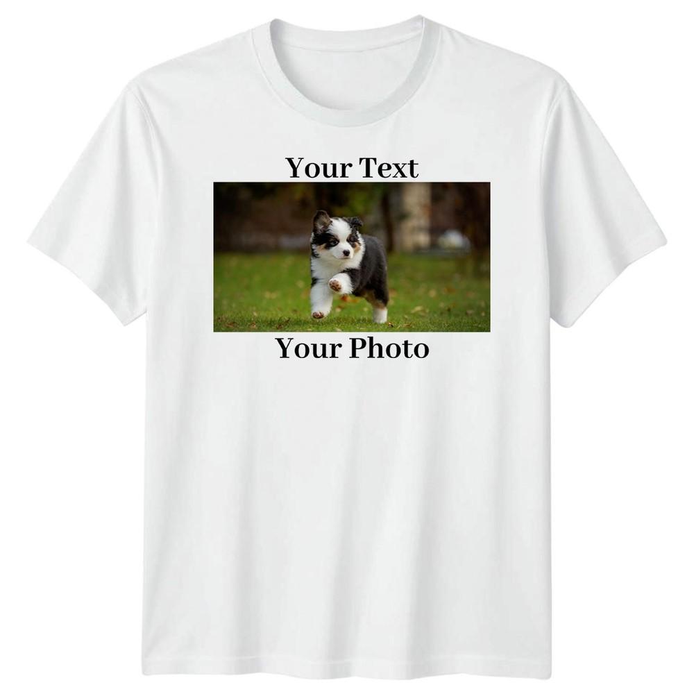 

Customizable Your Text Your Photo Dog Pet Owners Animals Unisex Graphic Tee 4XL