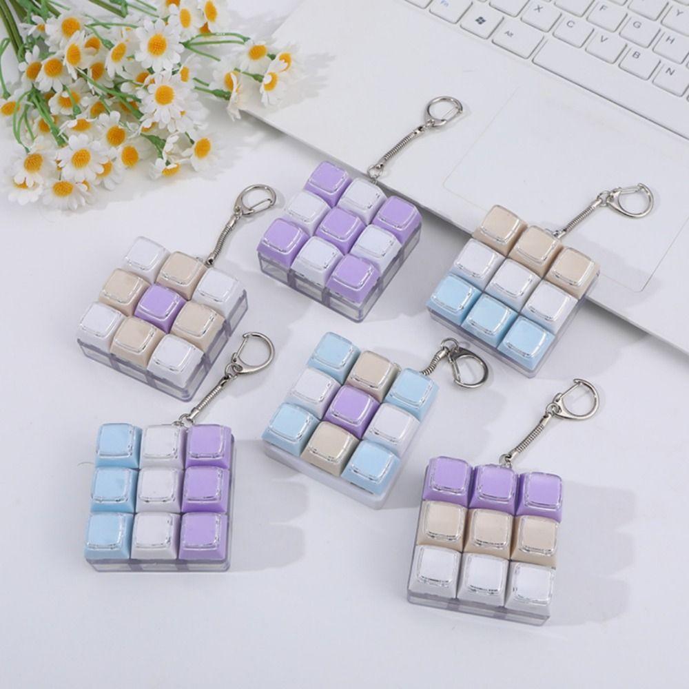 DIY Keyboard Games Keychain Anti Stress Finger Creative Bag Pendant For Adults