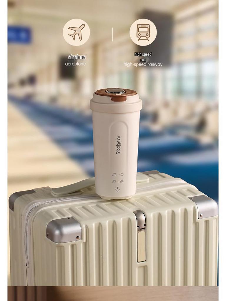 Portable Mini Smart Electric Kettle and Insulated Water Cup with USB Charging for Travel.