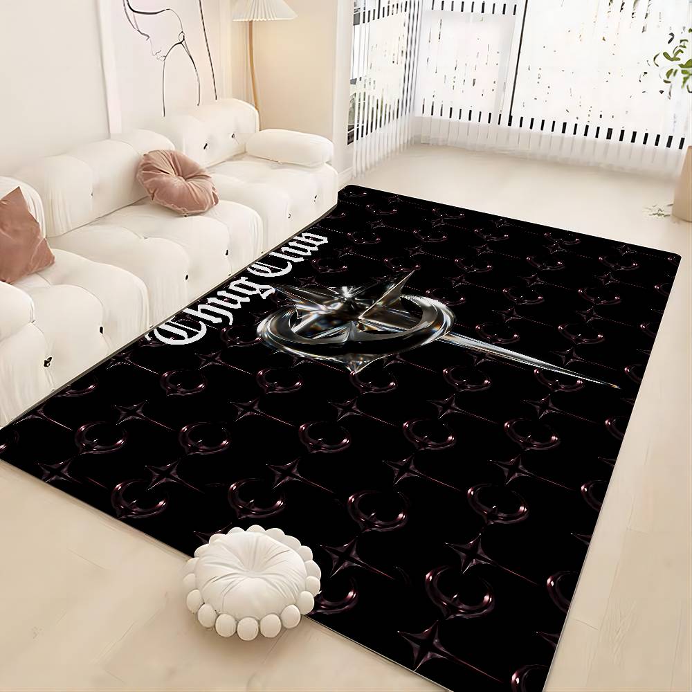 Thug Club Brand Logo Room Mats Cheaper Anti-slip Modern Living Room Balcony Printed Welcome Rug
