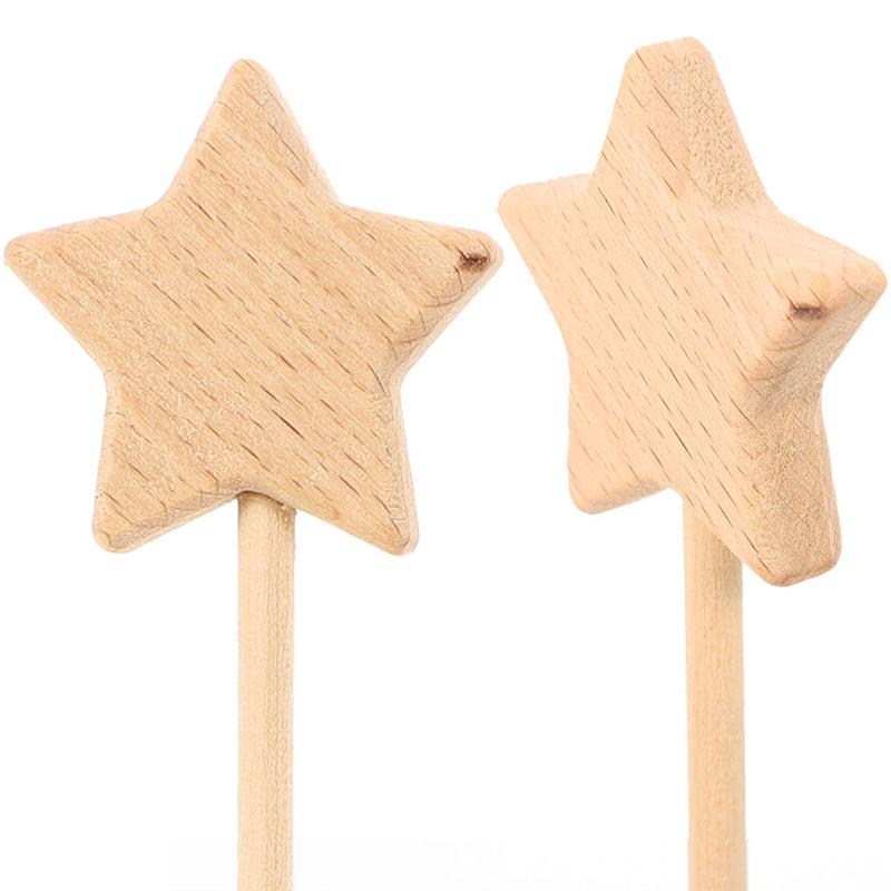 6pcs Unfinished Fairy Wands Wooden Star Wand Fairy Sticks Party Favors Crafts Fairy Stick Girl Art Role Play Party Supplies