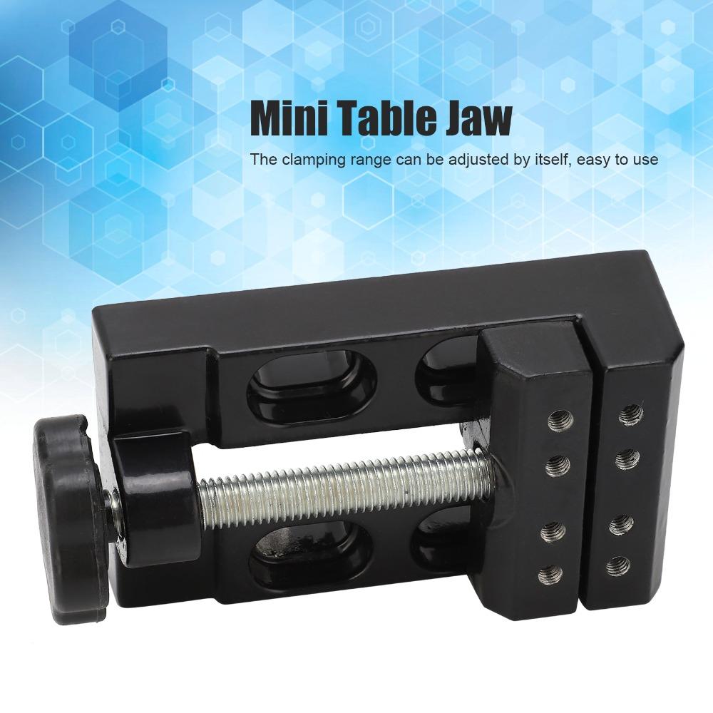 Adjustable Mini Flat Clamp 0-2.2 Inch Clamping Range Table Bench Vice  Craft Carving Tool