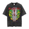 Kettensägenmann Denji Kettensägenform Bedrucktes T-Shirt für Herren und Damen Gewaschenes T-Shirt Hohe Qualität Vintage T-Shirt Harajuku Oberteile