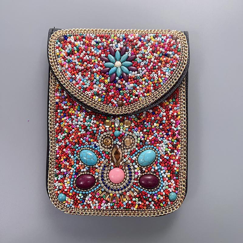 Boho Vintage Veske - Flerroms premium tekstur myk moteriktig allsidig håndlaget dusk risperler