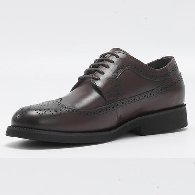 Fashion 2025 Vintage Italy High Quality Brogue Style Derby Dress Shoes Genuine Leather Business Party Shoes for Men