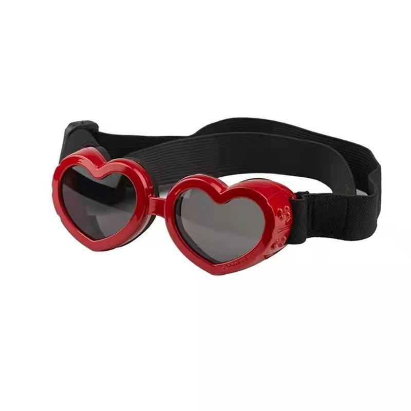 Pet Glasses Dog Cat Sunshade Glasses Heart Shape UV Windproof Goggles Cute Headwear Pet Decor Photography Prop Pet Supplies Gift