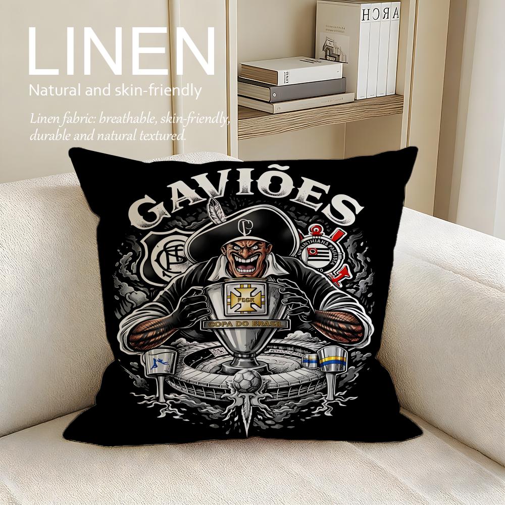Sports Sport Club Corinthians Paulista Cushion Cover Pillowcase Set Pcs x x Breathable Washable Sofa Cushion Cover