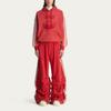 adidas X Avavav Pleated Track Ruched Pant Power Red Unisex Bottoms JP4852