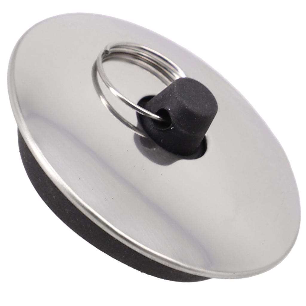 Rubber Sink Stopper with Ring for 40mm Drain Hole In Kitchen & For Bathtub