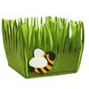 Green Felt Easter Cover with a Bee for Sweet Gifts or Flowers