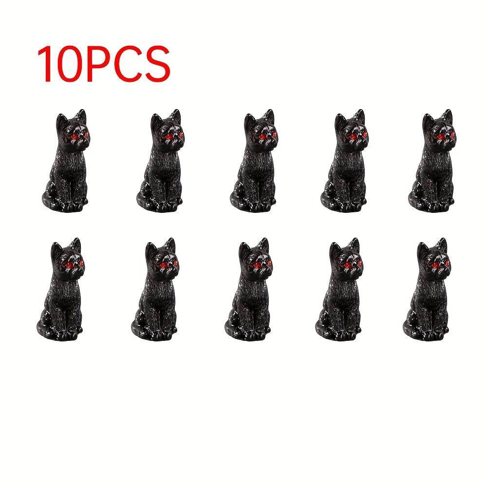 Cute Resin Black Cat Statues - DIY Terrariums/Pot/Flower Pot Landscape Decorations Perfect for Halloween Themed Decoration