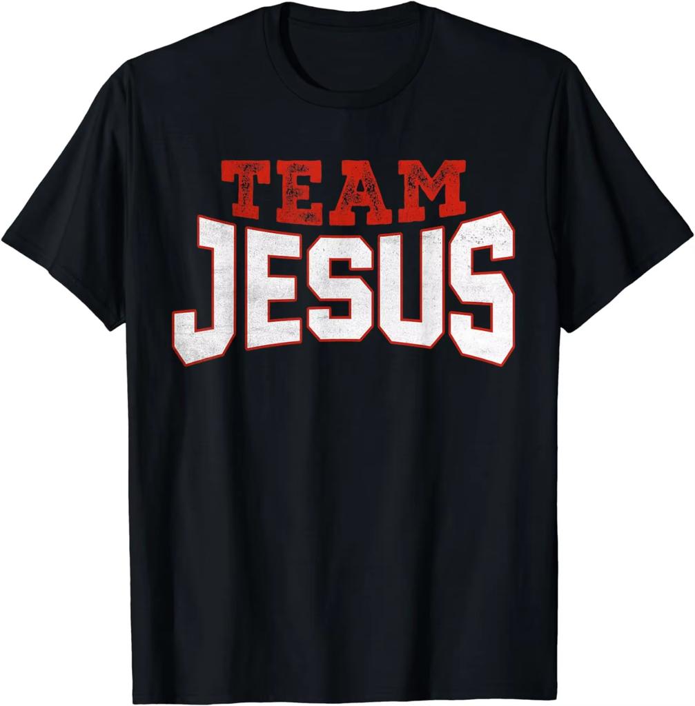 Unisex Clothing Unisex Funny Team Jesus Christian Faith Pray God Religious TShirt Funny Jesus Clothes T Shirts Graphic T Shirts