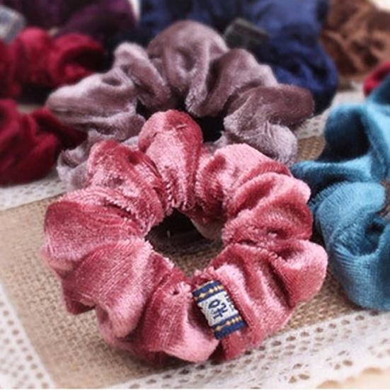 Velvet Cloth Elastic Hair Scrunchie Band Prsten Ženy Dívčí Copy Držák