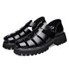 Plateau Sandalen aus echtem Leder Outdoor Sneaker Strand Gummi Flip Flops Wasser Trekking Sommer Herren Klassische Römersandalen Slipper