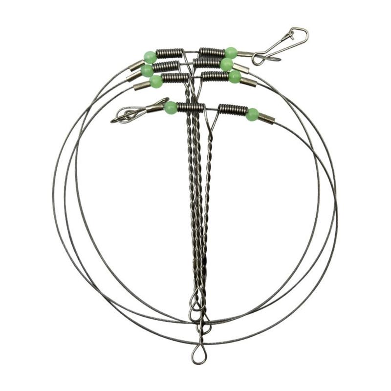 Angelmontagen mit Wirbeln Einhänger Perlen Schnur Vorfach Angelzubehör Montagen Angelvorfach Edelstahldraht Vorfächer Vorfachzubehör