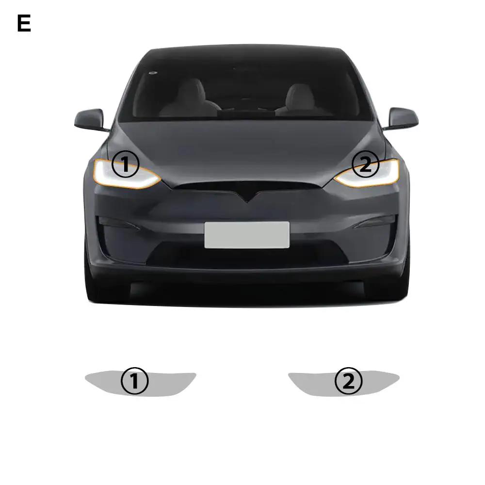 Önceden Kesilmiş PPF Araba Farları Koruyucu Film TPU Tesla Model 3 Y X S İçin - Şeffaf Çizilmeye Dayanıklı Dikiz Aynası