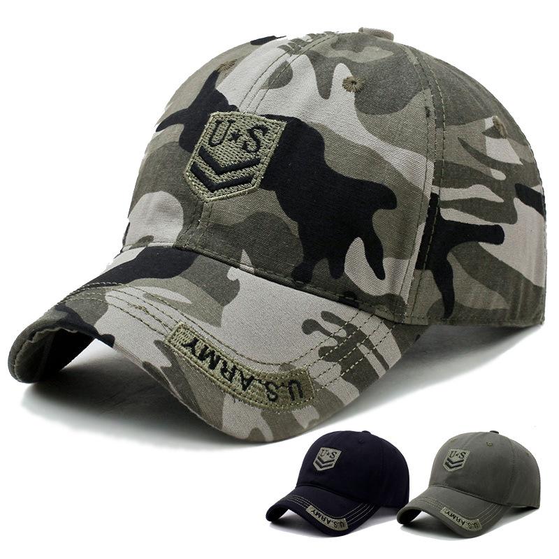 Hat Men's and Women's Outdoor Camouflage Baseball Cap Embroidery Casual Cap Shade Military Training Cap Four Seasons Mountaineering Cap