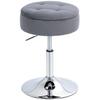 Bar Stool, Bistro Stool with Storage Space, Swivel Bar Chair, Height-adjustable Kitchen Stool with Velvet Cover, 39x39x65 cm, Grey