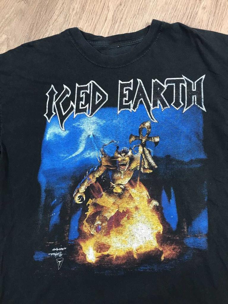 Unisex Shirt Cotton Oversize Large Size Iced Earth Gift For Family Black T-Shirt Cotton All Size