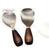304 Stainless Steel Rice Spoon with Wooden Handle, Non-stick Hammered Texture Design for Kitchen Use