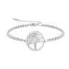 Adjustable Red Cord Bracelet With Hollow Tree Of Life Round Pendant Versatile Metal Chain Jewelry For Women And Men